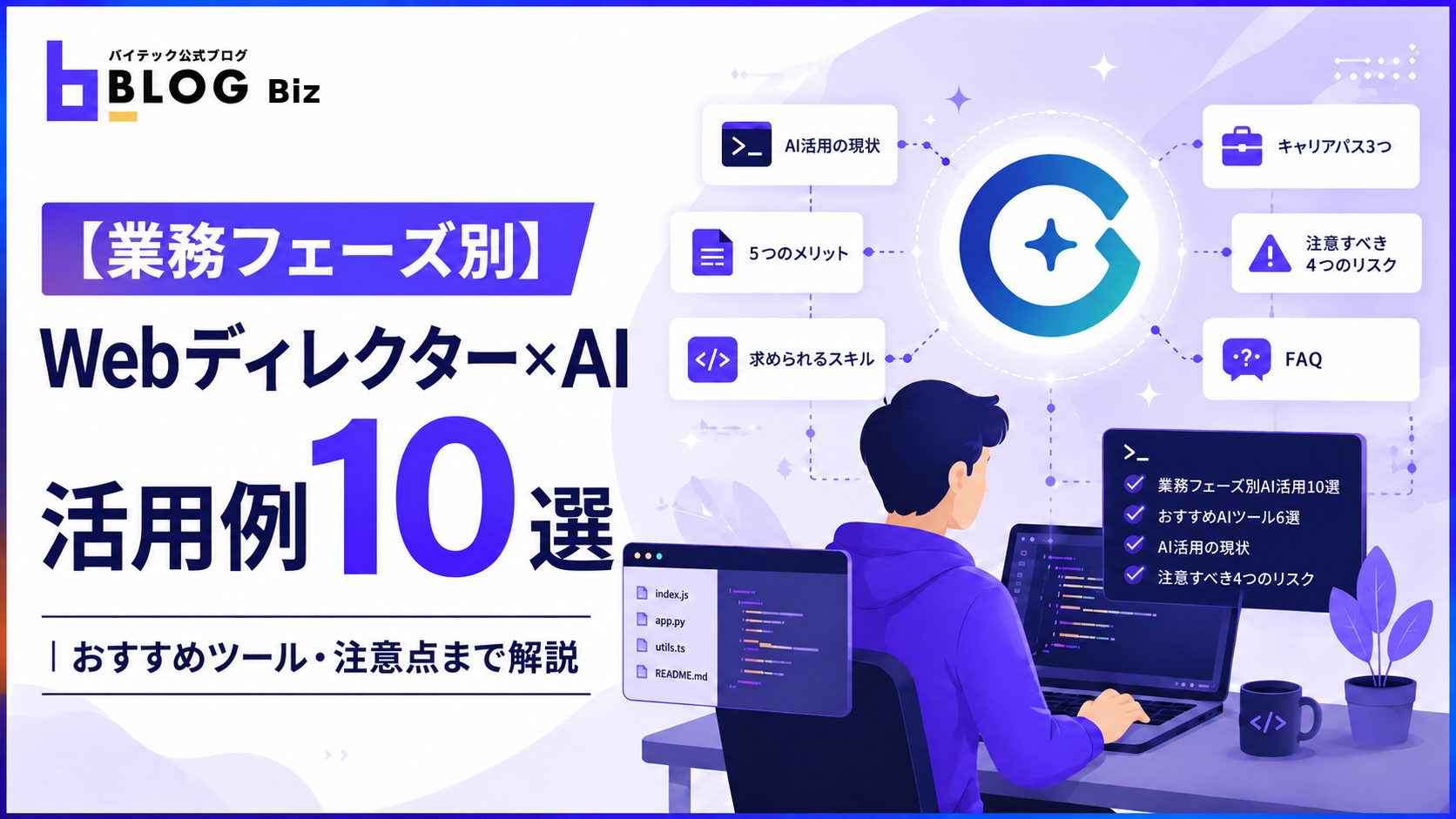 【業務フェーズ別】Webディレクター×AI活用例10選｜おすすめツール・注意点まで解説