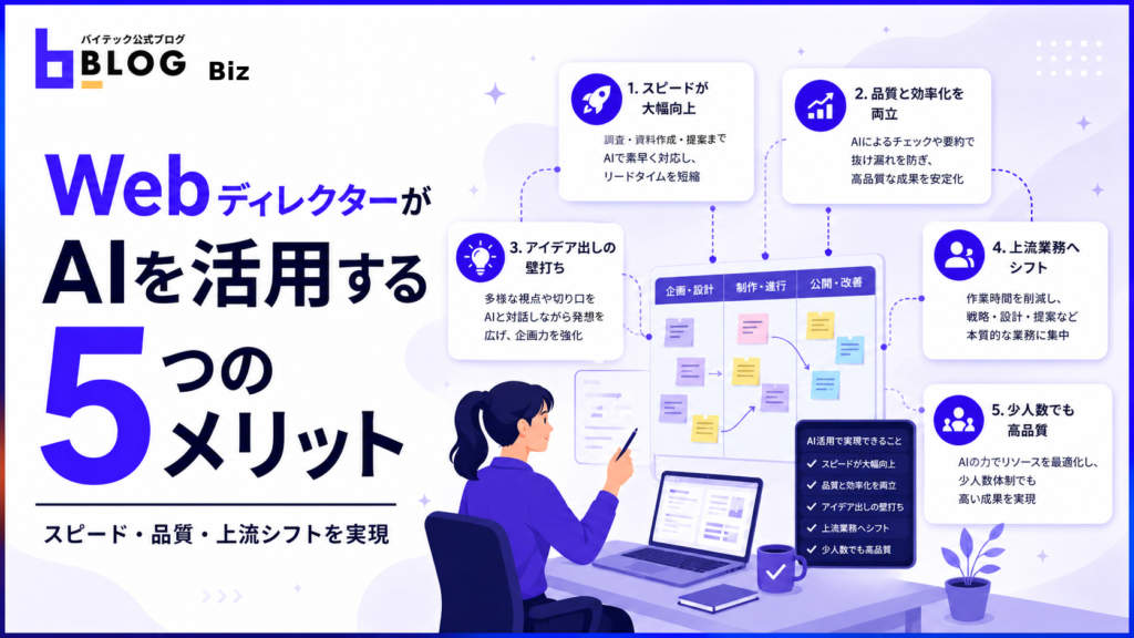 WebディレクターがAIを活用する5つのメリット