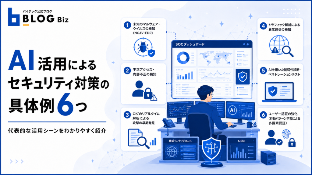 AI活用によるセキュリティ対策の具体例6つ