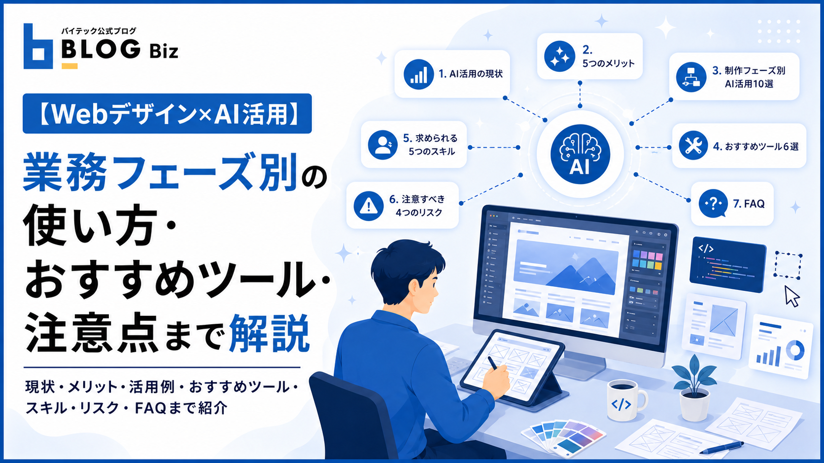 【Webデザイン×AI活用】業務フェーズ別の使い方・おすすめツール・注意点まで解説