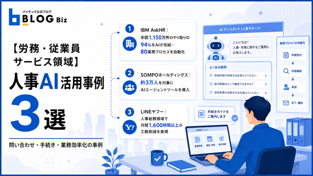 【労務・従業員サービス領域】人事AI活用事例3選