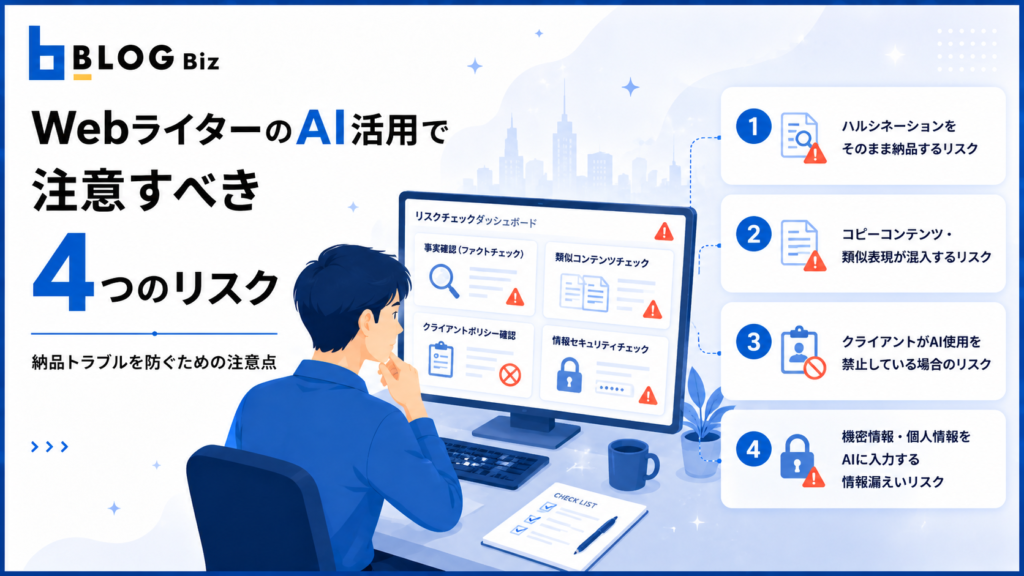 WebライターのAI活用で注意すべき4つのリスク