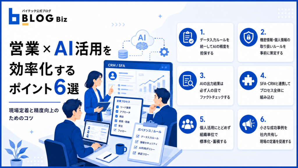 営業×AI活用を効率化するポイント6選