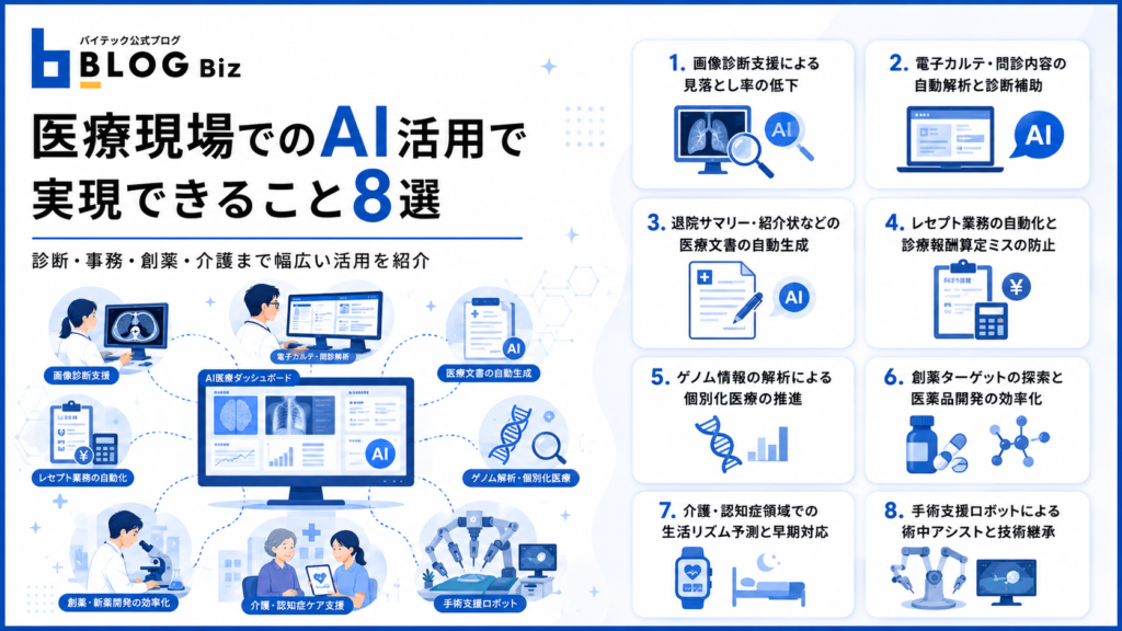 医療現場でのAI活用で実現できること8選