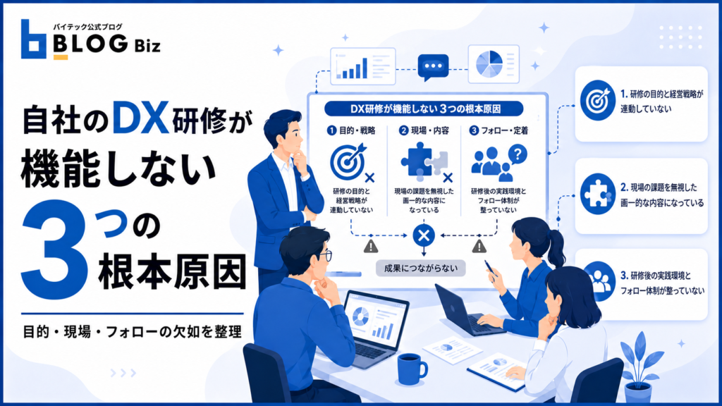 自社のDX研修が機能しない3つの根本原因