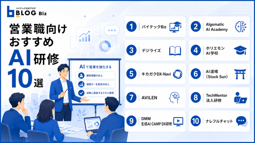 営業職向けおすすめAI研修10選