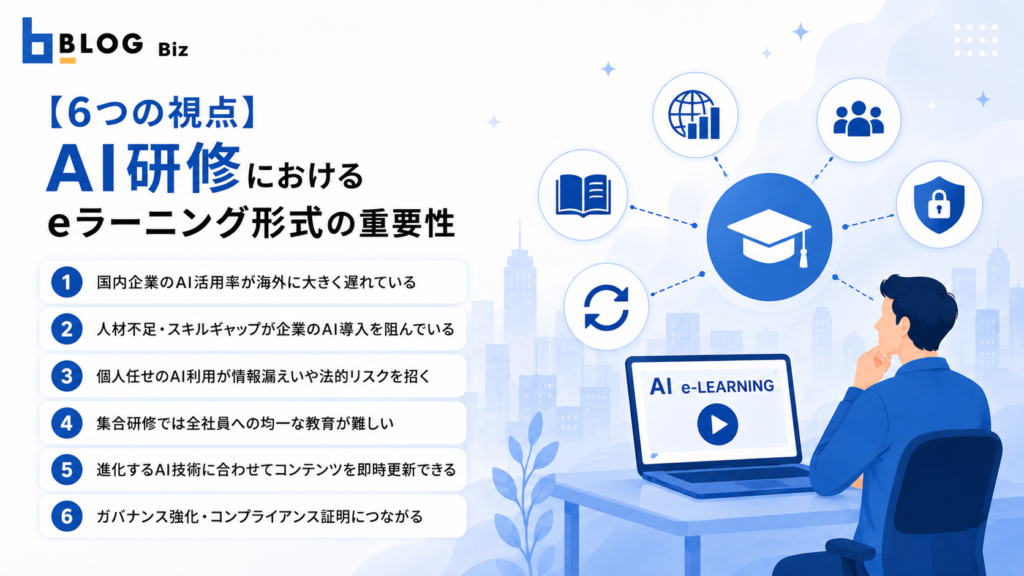 【6つの視点】AI研修におけるeラーニング形式の重要性