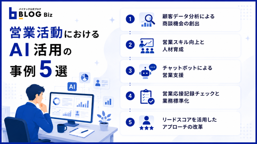 営業活動におけるAI活用の事例5選