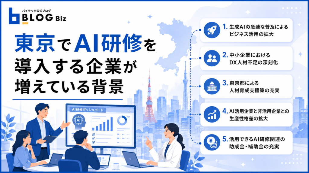 東京でAI研修を導入する企業が増えている背景
